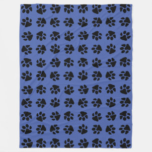 Paw Prints (Custom Color) Fleece Blanket
