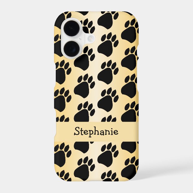 Paw Prints Design Orange Coloured (Back)