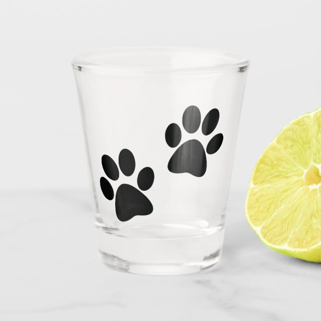 Paw Prints Design Shot Glass (Front)