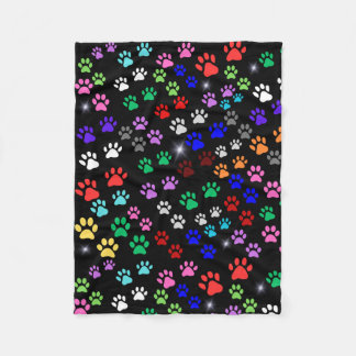 Paw Prints Fleece Blanket