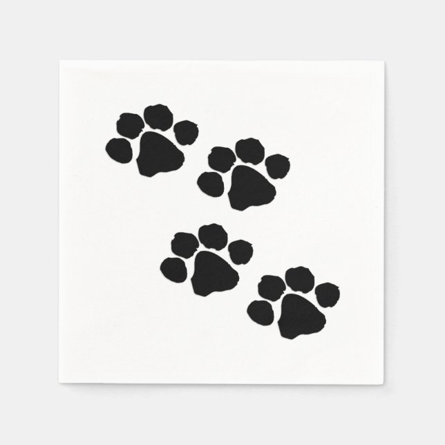 Paw Prints For Animal Lovers Napkin (Front)