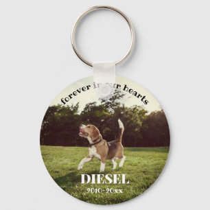Paw Prints Forever In Our Hearts Pet Photo Key Rin Key Ring