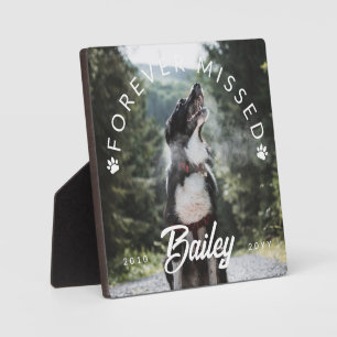 Paw Prints Forever Missed Pet Photo Plaque