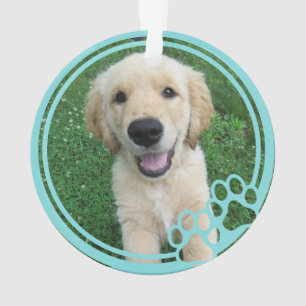 Paw Prints Frame Custom Pet Photo  Ornament