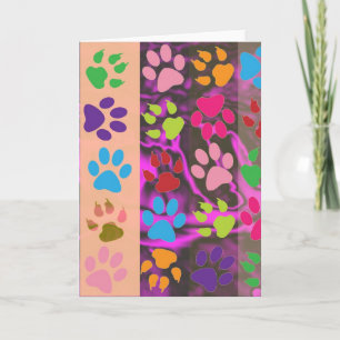 Paw Prints Greeting Card
