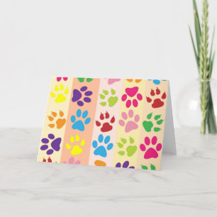 Paw Prints Greeting Cards