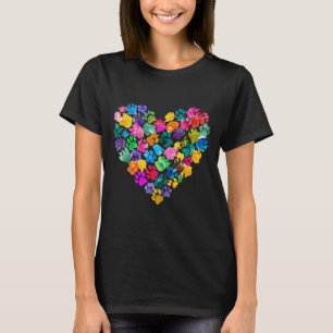 Paw Prints in Colour: Bright & Fun Animal Design T-Shirt