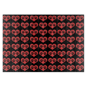 Paw Prints In My Heart by Shirley Taylor Cutting Board