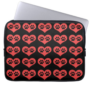 Paw Prints In My Heart by Shirley Taylor Laptop Sleeve