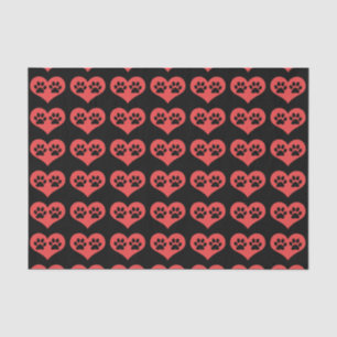 Paw Prints In My Heart by Shirley Taylor Tissue Paper