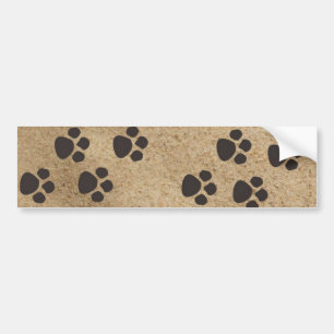 Paw Prints in the Sand Bumper Sticker