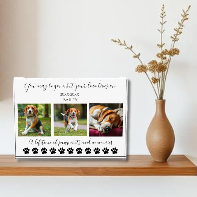 Paw Prints & Memories-Custom Pet- Photo Block (Pawprints & Memories-Pet Memorial-Custom Pet- Photo Block)