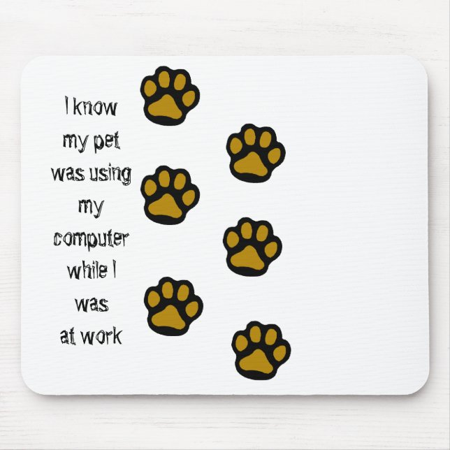 Paw Prints Mouse Pad (Front)