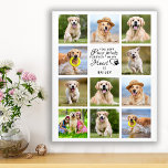 Paw Prints My Heart Pet Memorial 11 Photo Collage<br><div class="desc">Honour your best friend with a custom pet memorial photo collage canvas print in an elegant white and black design. This unique keepsake dog memorial wall art is the perfect gift for yourself, family or friends to honour those loved . Quote: " You left Paw prints forever in my Heart."...</div>