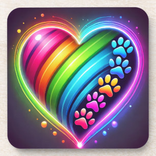 Paw Prints of Love coaster