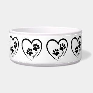 Paw Prints of Love Dog Bowl