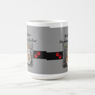 Paw Prints on My Heart Grey Coffee Mug