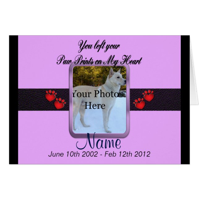 Paw Prints on My Heart - Mauve (Front Horizontal)