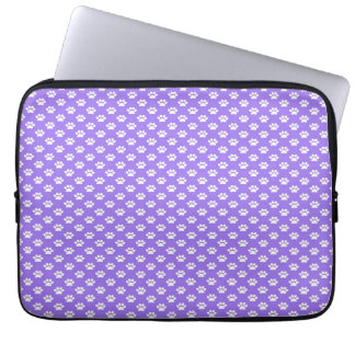 Paw Prints on Purple Laptop Sleeve