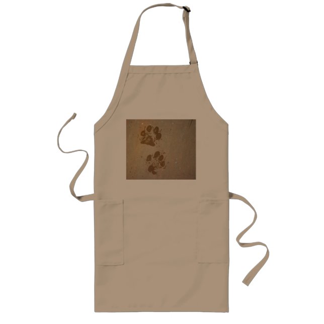 Paw Prints on Stone Apron (Front)