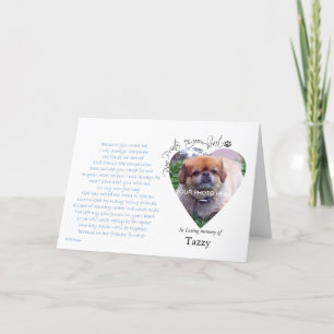 Paw Prints on Your Heart custom photo card