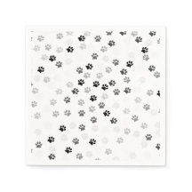 Paw Prints Paper Napkins for Dog Lovers