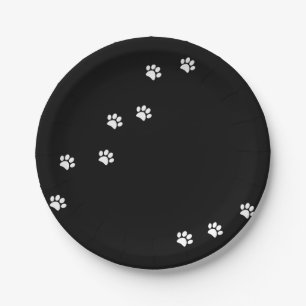 Paw Prints Paper Plate
