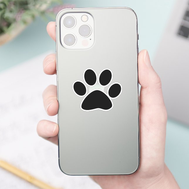 Paw Prints Pattern Custom Cute Black Stylish (Phone)