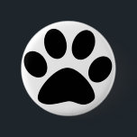Paw Prints Pattern Custom Cute Black White 2023 6 Cm Round Badge<br><div class="desc">Designed with cute paw print pattern!</div>