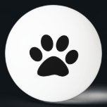 Paw Prints Pattern Custom Cute Black White 2023 Ping Pong Ball<br><div class="desc">Designed with cute paw print pattern!</div>