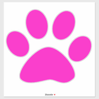 Paw Prints Pattern Hot Pink Custom Cute 