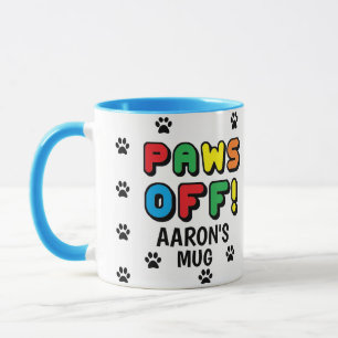 Paw prints Pattern Paws Off! Colourful Print Mug