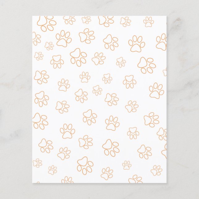 Paw Prints Pattern Scrapbook Paper (Front)