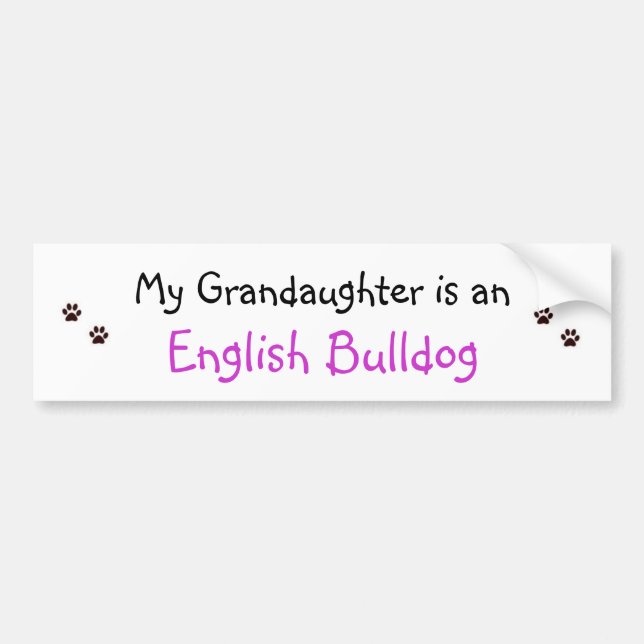 paw prints, paw prints, My Grandaughter is an, ... Bumper Sticker (Front)