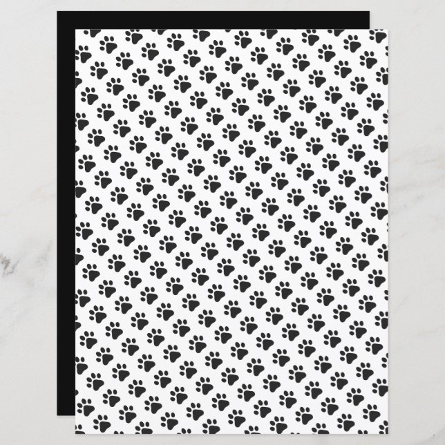 Paw Prints Pets Cat Dog Animal Scrapbook Fun (Front/Back)
