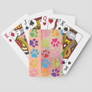 Paw Prints Playing Cards