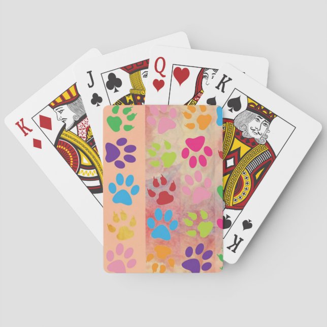 Paw Prints Playing Cards (Back)