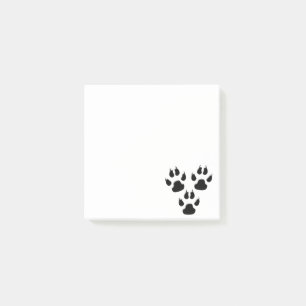 Paw prints post-it notes