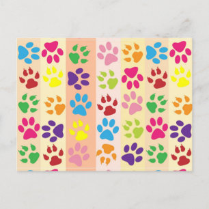 Paw Prints Postcard