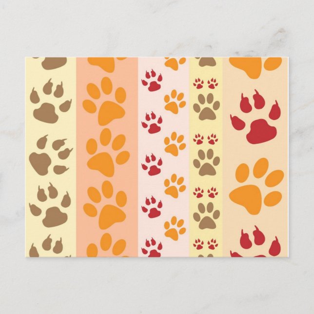 paw prints postcard (Front)