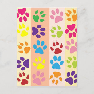 Paw Prints Postcard