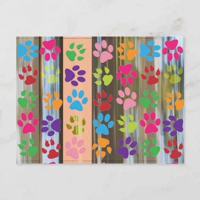 Paw Prints Postcard (Front)