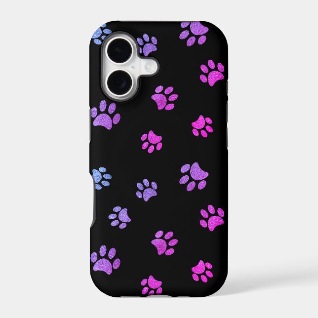 Paw Prints Purple Pink Blue Black (Back)