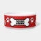 Paw Prints Red Personalised Pet Bowl