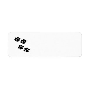 Paw Prints Return Address Label