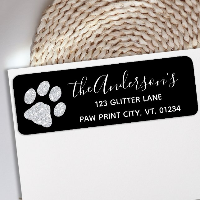 Paw Prints Return Address Label (Creator Uploaded)