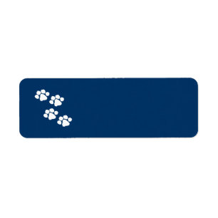 Paw Prints Return Address Label