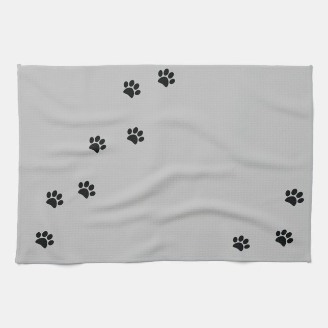 Paw Prints Tea Towel (Horizontal)