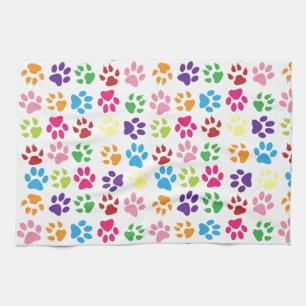 Paw Prints Tea Towel