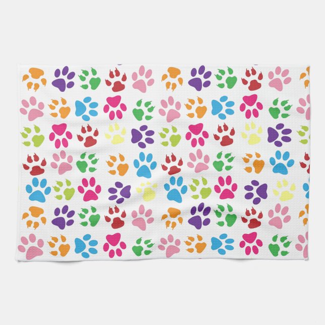Paw Prints Tea Towel (Horizontal)